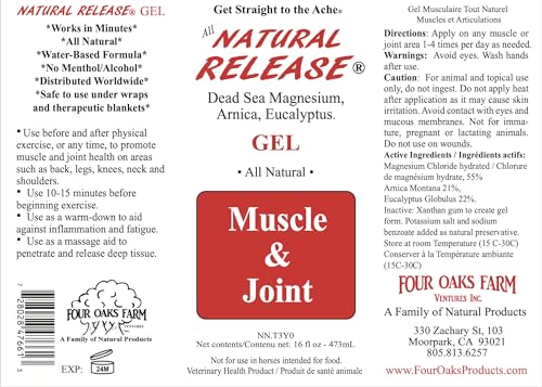 Natural Release Muscle Gel Treatment (16 Ounce (Pack of 1))