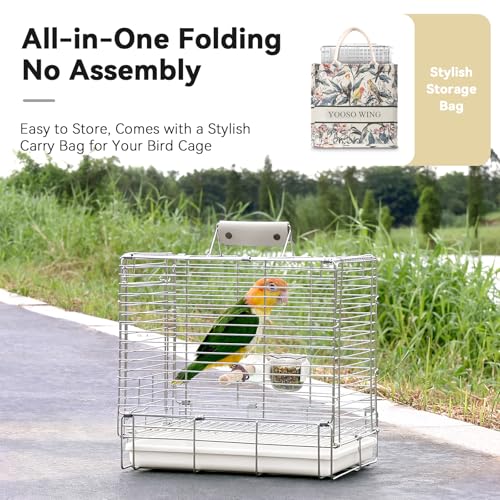 Bird Carrier Travel Cage (White)