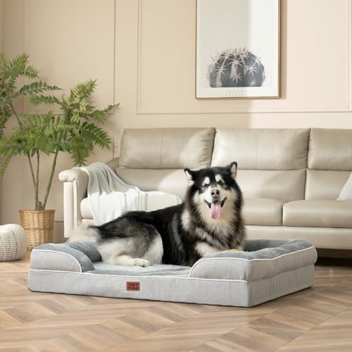 Orthopedic Extra Large Dog Bed (Grey / 44.0"l X 32.0"w X 6.5"th)