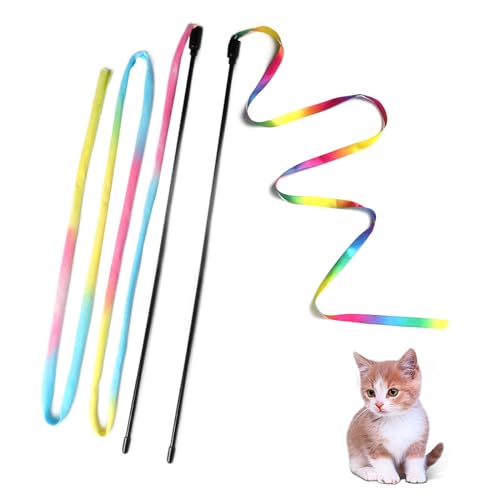 Cat Wand Toys Interactive Kitten Toys for Indoor Cats (2 PCS)