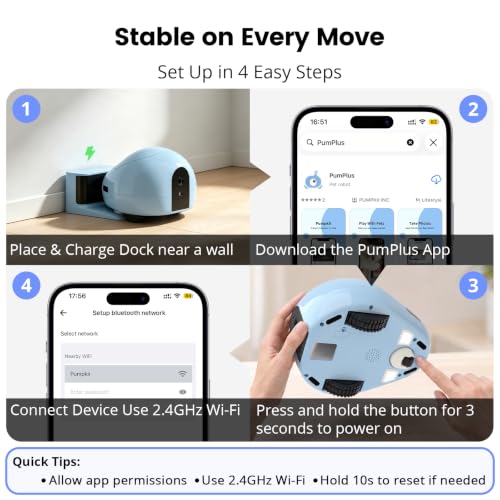 Pet Camera Robot with Treat Dispenser & Laser (Blue)