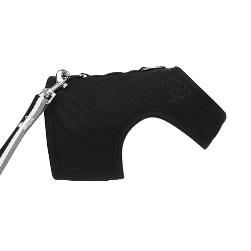 Cat Harness and Leash Set for Walking Escape Proof (Black / L 8-12 lbs)