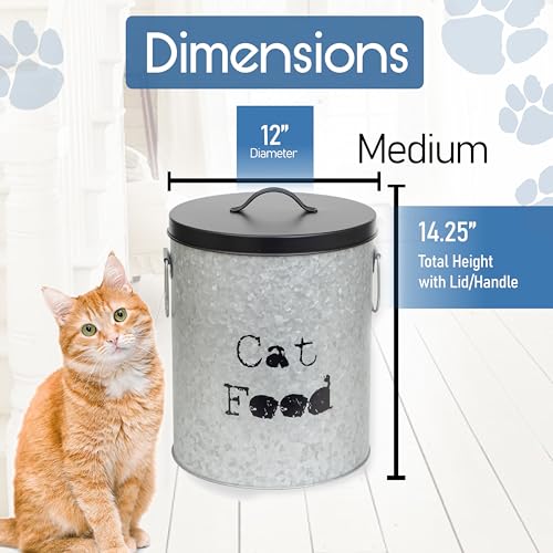 Large 60lb Dog & Medium 30lb Cat Pet Food Storage Canister with Scoop (Combo - Large Dog 60lb & Medium Cat 30lb)