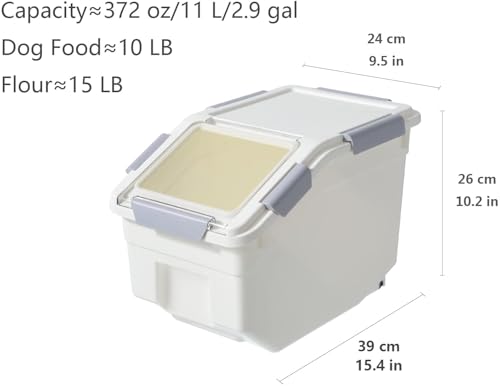 2 Pack Dog Food Storage Container with Scoop (10 LB(2 Pack))