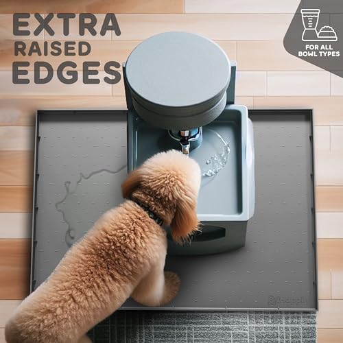 32x24x1” XL Dog Food Mat (32" x 24" x 1" / Gray)