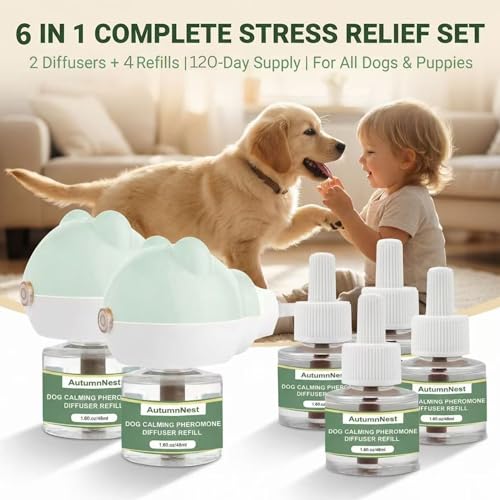 Dog Pheromone Diffuser Kit (6 packs - Bear Diffuser)