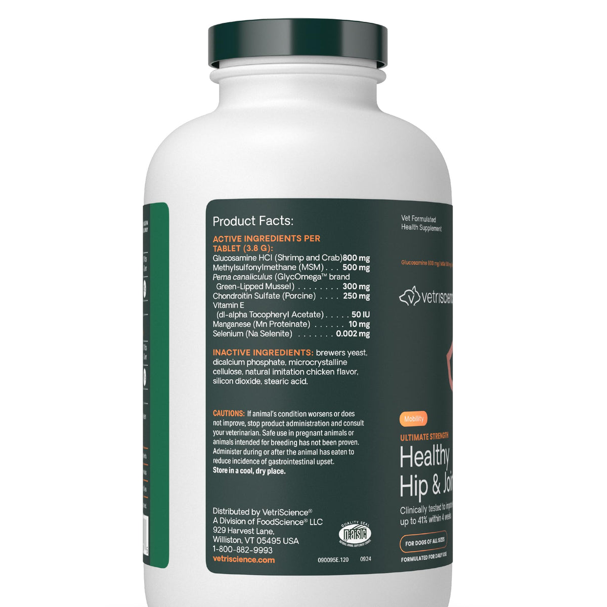 Ultimate Strength Healthy Hip & Joint for Dogs (120 Count / Chicken)