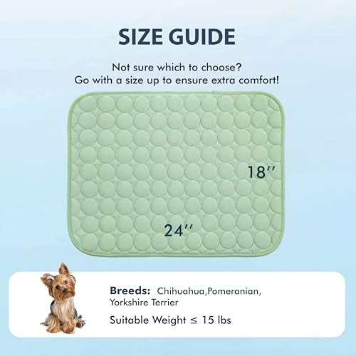 Summer Cooling Mat & Sleeping Pad (24" x 18" / Green)