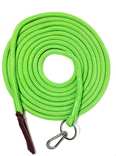 22' Long Line with SS O Ring and Carabiner (Neon green)