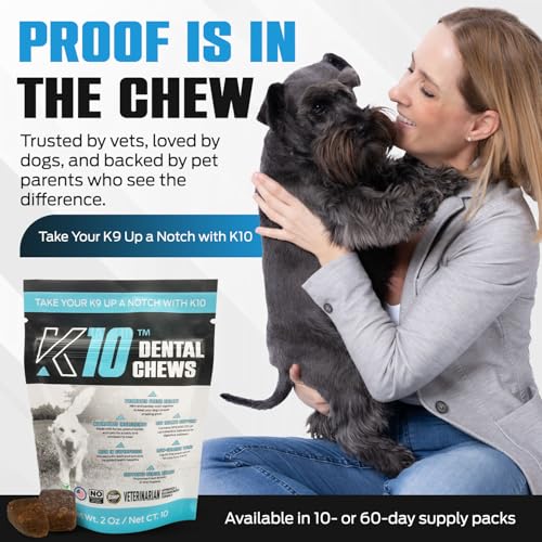 K10 Dental Chews for Dogs (Dental Chews 10 Count)