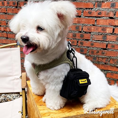 Dog Treat Pouch for Pet Walking and Training with Clicker (Two Bag / d1.Black1)