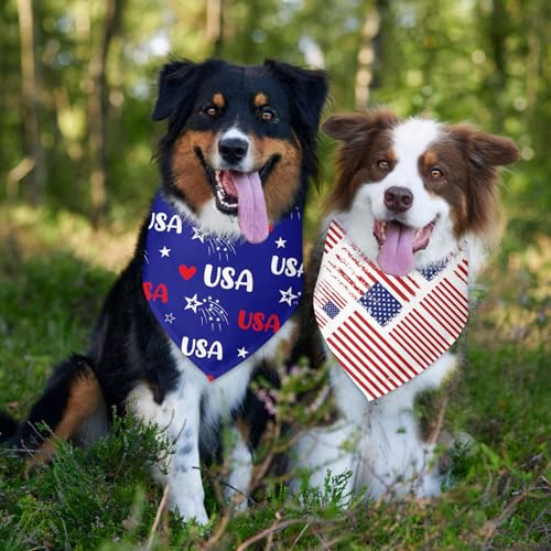 4th of July Dog Bandana 2 Pack (I)