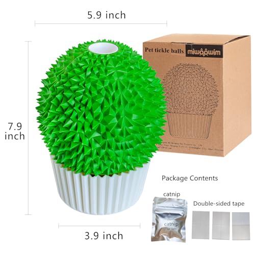 Cat Face Scratcher Wall Corner Massage Comb (green)