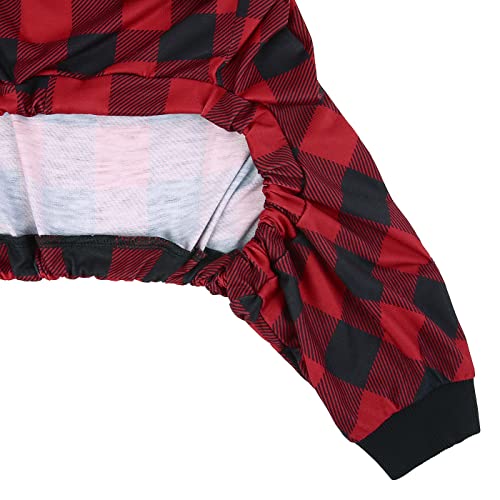 Dog Pajamas One Piece Light Comfy Pjs Pet Costume M (XX-Large / Buffalo Plaid)