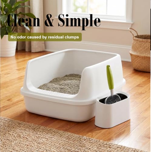Heavy Duty Cat Litter Scoop with Holder (Green)