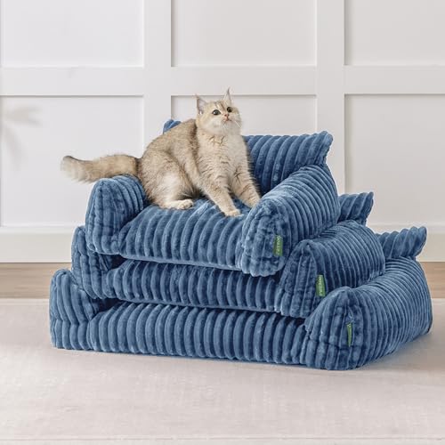 Cute Couch Bed for Pets (30.0"L x 20.0"W x 10.0"Th / Blue)