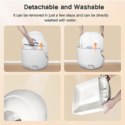 Self Cleaning Cat Litter Box (A-White)