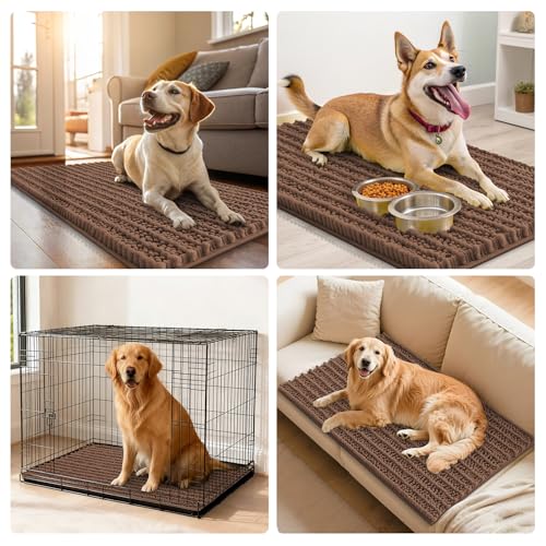 Dog Door Mat for Muddy Paws 24x16 (Layered-Mocha / 24"X16")