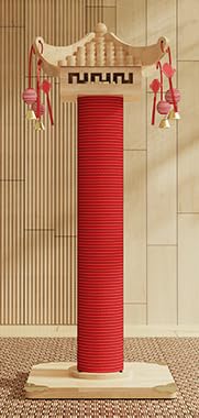 Natural Hemp Tall Pagoda Cat Scratcher (Pagoda)