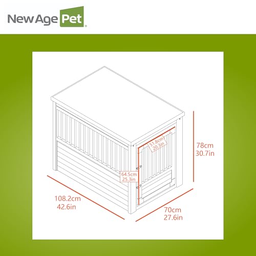 ECOFLEX® XL Furniture Style Dog Crate & End Table (Grey / 42.6"L x 27.6"W x 30.9"H)