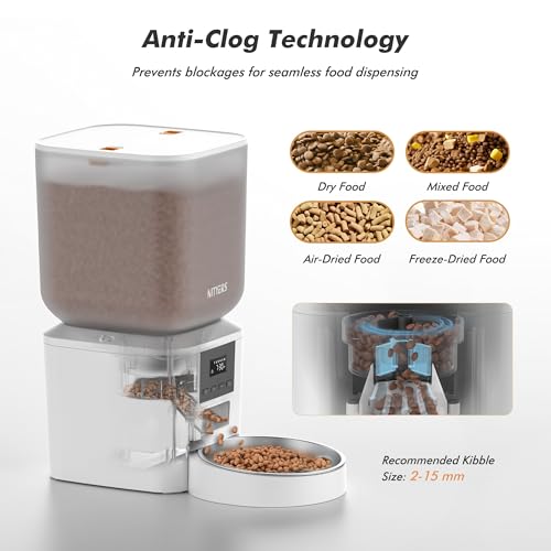 Automatic Dog & Cat Feeder with Camera & WiFi (Pure White)