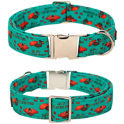 Thanksgiving Day Dog Collar with Bowtie (X-Large (Pack of 1) / Turkey(Sailor Bow))