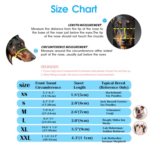Dog Muzzle Anti Biting Mesh Soft Muzzles for Small Medium Large Dogs (S)