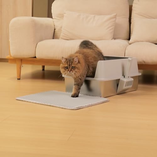 2PCS Stainless Steel Litter Box (2PCS XL-lid box)