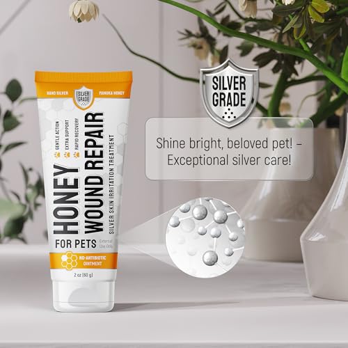 Dog Wound Care with Manuka Honey & Colloidal Silver for Scratches & Skin Irritations