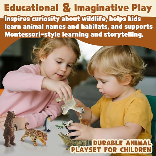 9 PCS Zoo Animal Toys for Kids 3 (9-PC Zoo Animal Figures Set)