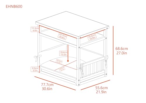 ECOFLEX® Nightstand Dog Bed (Grey)