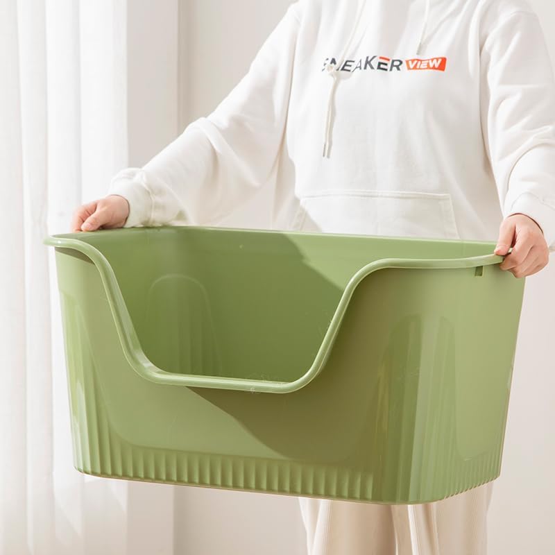 Extra Large Litter Box with High Sides 25.27" Lx17.83 Wx13.11 H (Grey)