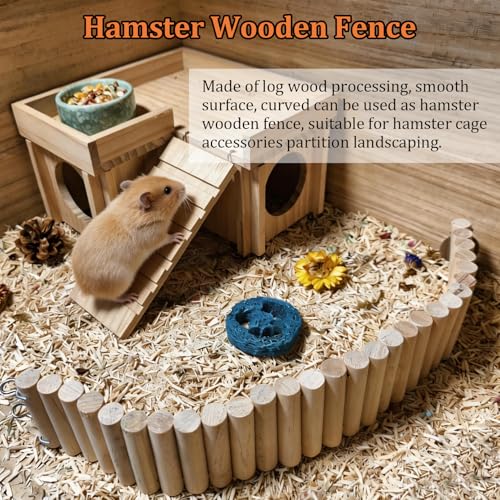 15.7x2.4In Wood Hamster Bridge Climb Toys for Rat Gerbil Sugar Glider Mice