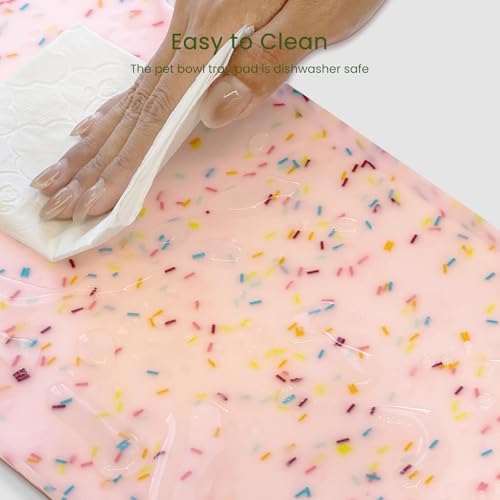Dog Food Mat Anti (25.6" x 13" / Donut Pink)