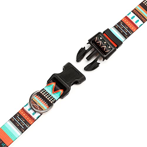 Adjustable Dog Collar (Large / Tribal Green)