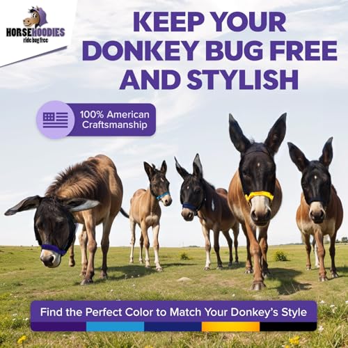 Donkey Fly Mask with Long Ears (Large Donkey / Aqua)