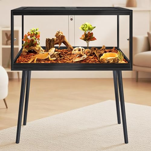 Bearded Dragon Tank with Legs (Black / 60Gallons, 39inch)