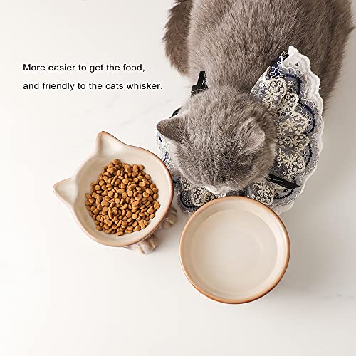 Elevated Cat Bowls (4.5 OZ / Brown)