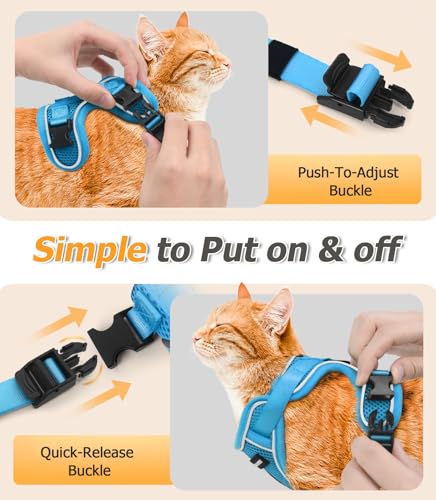 Cat Harness and Leash Set (Night Blue / Small (7-12lb))
