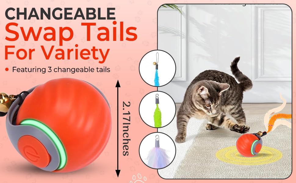 Interactive Cat Toy Ball (01 Orange)