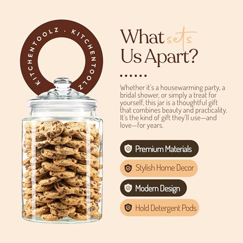 1.5 Gallon Glass Cookie Jar (1.5 Gallon Cookie Jar - Pack of 1)