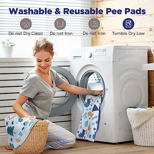 Washable Pee Pads for Dogs (Dark Blue / 48X48 (2 Packs))