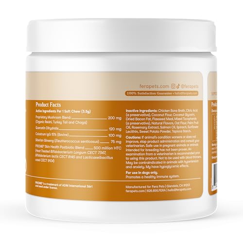 Dog Allergy & Immune Support with Turkey Tail Mushroom (90 Chews)