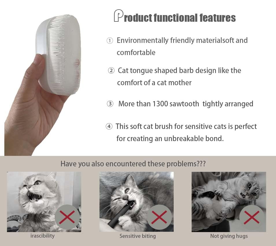 SoarExcelleryy Soft Fur Cat Brush (beige)