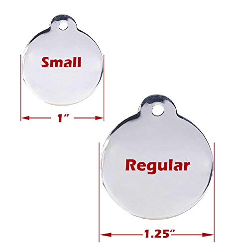 Engraved Pet Tag for Dogs and Cats (Small / Rose Gold)