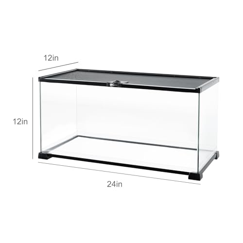 Full Glass 15 Gallon Reptile Tank (24"W X 12"D X 12"H (15 Gallon))