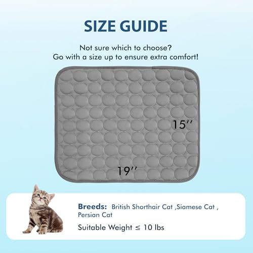 Summer Cooling Mat & Sleeping Pad (19" x 15" / Dark Grey)