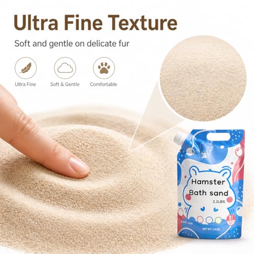 Hamster Sand 2.2 lbs Natural Desert Bath Sand & Potty Litter (DesertBathSand1kg)