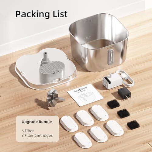 Cat Water Fountain Stainless Steel:74oz