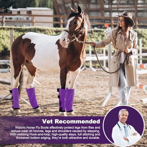 Fine Mesh Horse Fly Boots & Leggings (Lavender Purple / L)